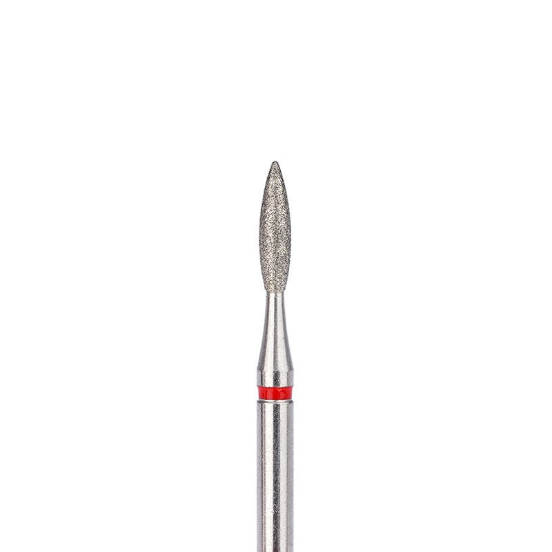 Diamond drill bits for manicure "Flame" - Orange Beauty Tools - Red - 2.1*8.4 mm