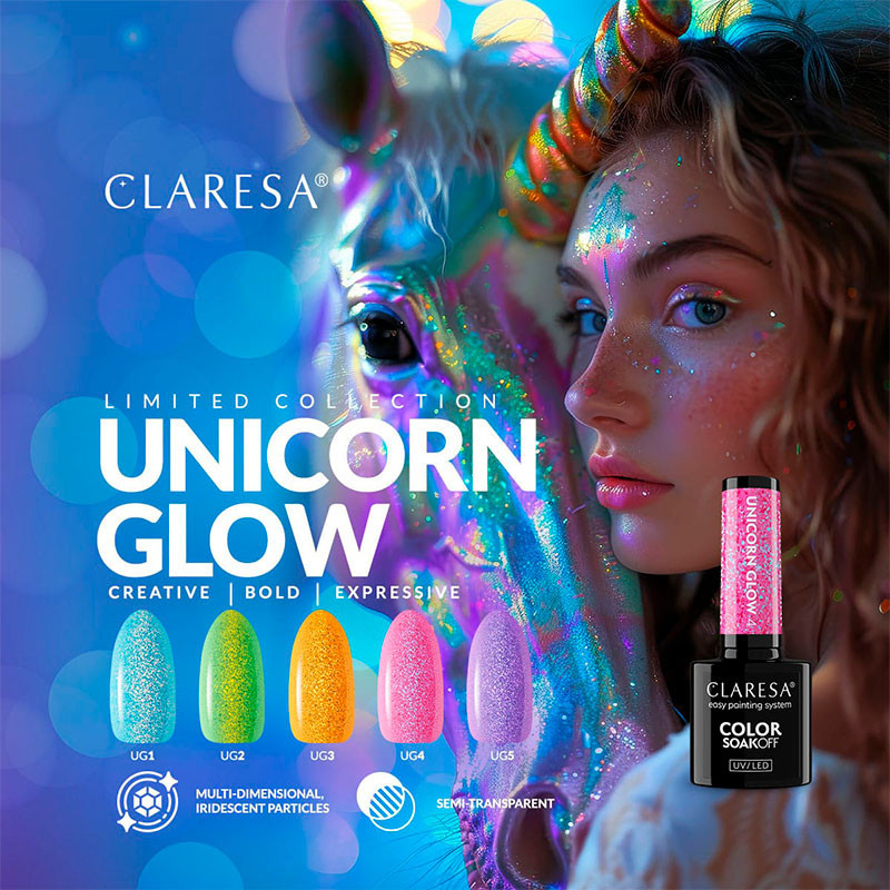 Color Gel Polish - Claresa - Unicorn Glow № 2, 5 ml