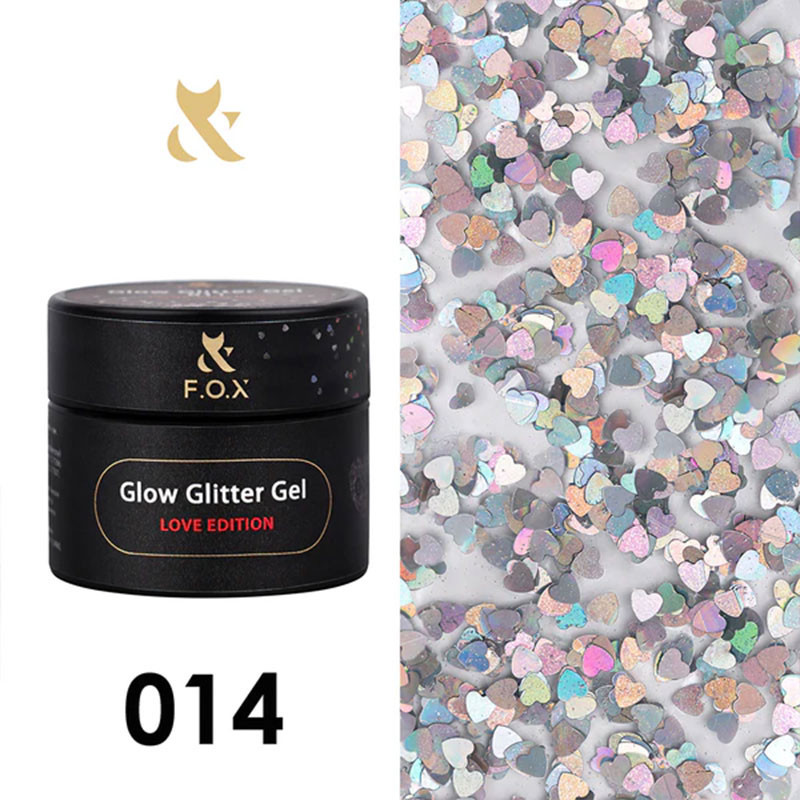 Geelimaali - Glow Glitter - Gel Love Edition F.O.X 014 - 5 ml