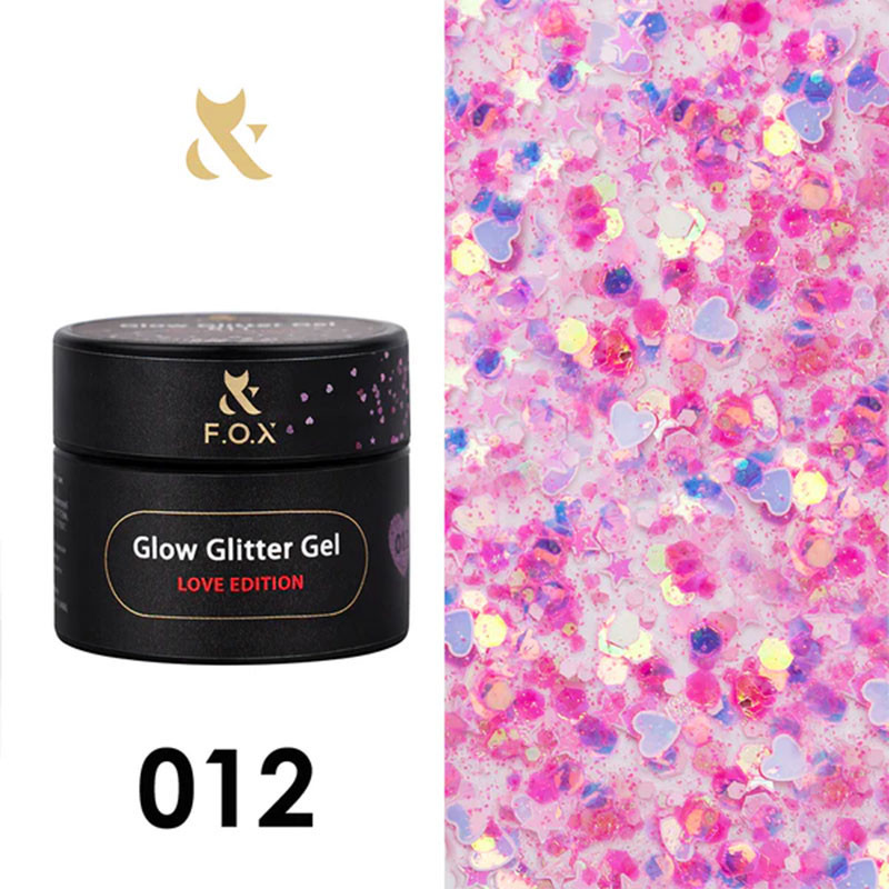 Geelimaali - Glow Glitter - Gel Love Edition F.O.X 012 - 5 ml