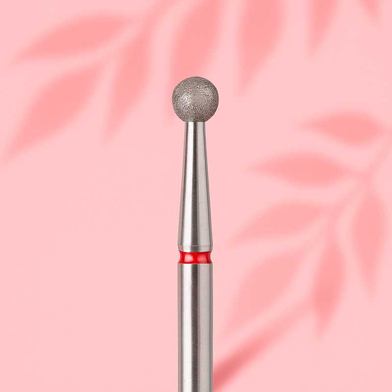 Алмазная фреза для маникюра "Шар" - Orange Beauty Tools - Красный - 3.5 мм