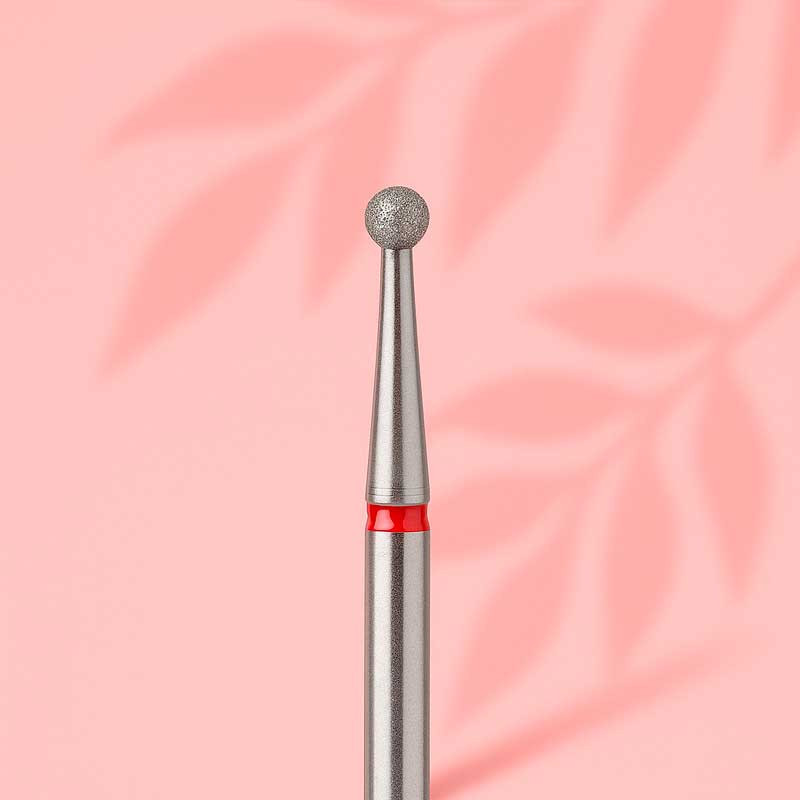 Алмазная фреза для маникюра "Шар" - Orange Beauty Tools - Красная - 3.0 мм
