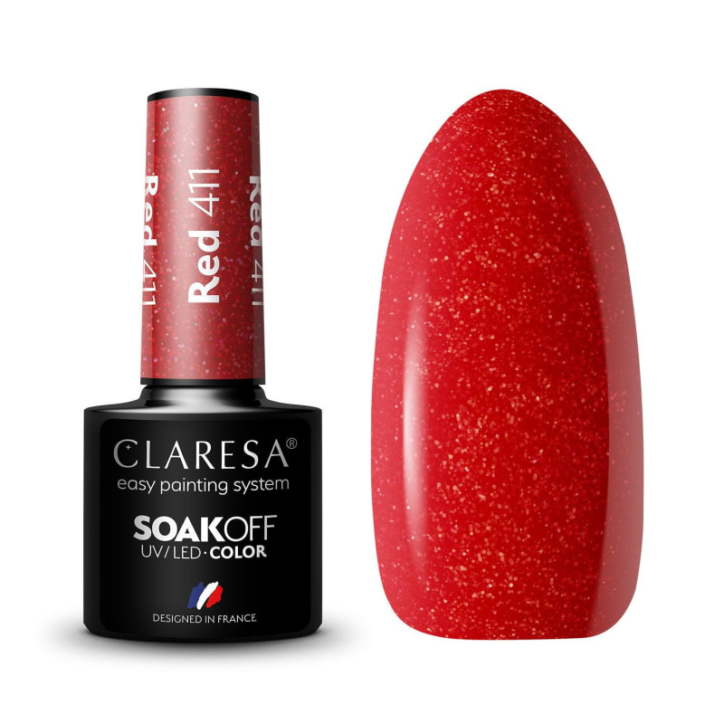 Цветной гель-лак Claresa RED № 411, 5 ml