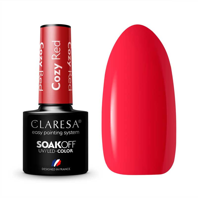 Color gel polish - Claresa Cozy Red, 5 ml