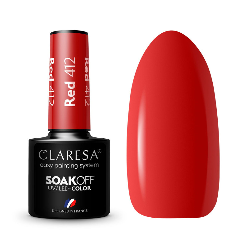 Цветной гель-лак Claresa RED № 412, 5 ml