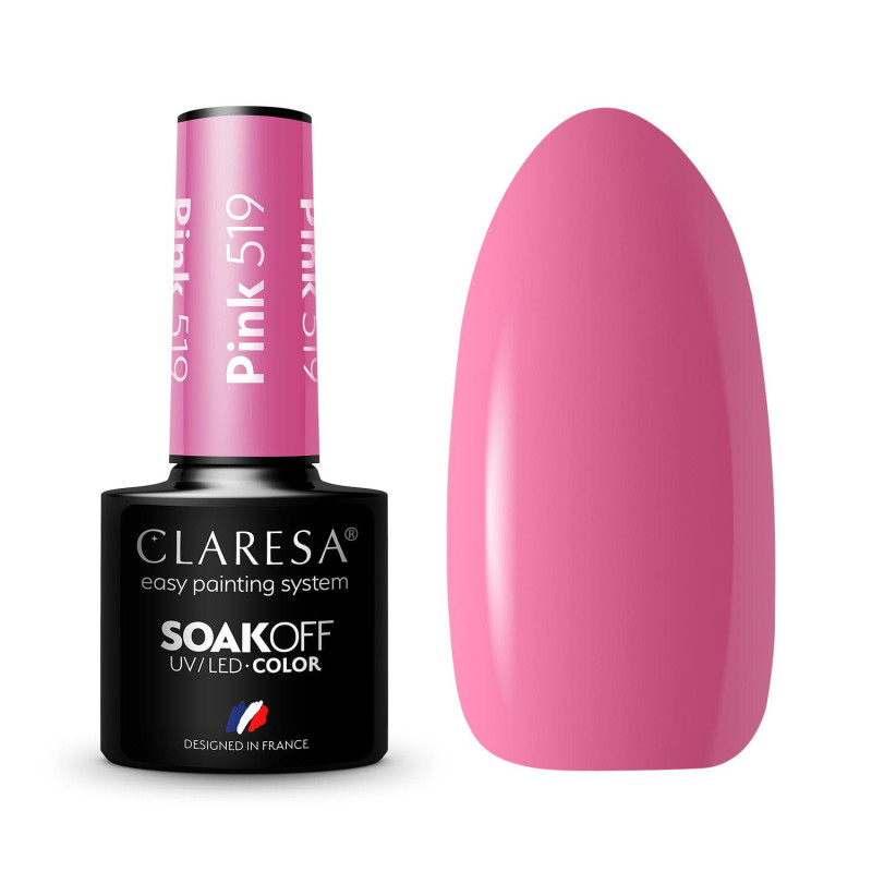 Цветной гель-лак, Claresa PINK № 519, 5 ml