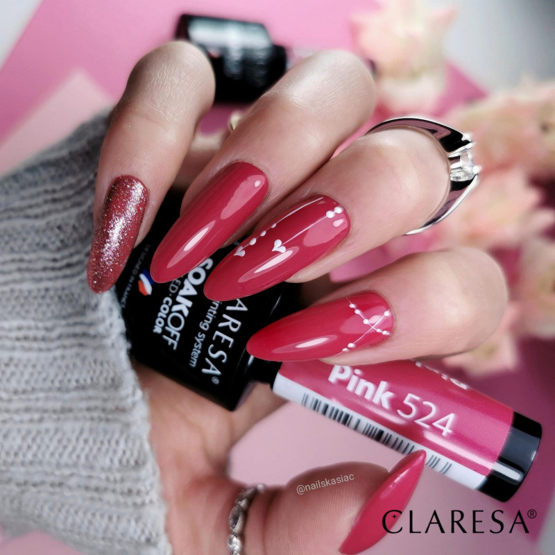 Цветной гель-лак, Claresa PINK № 524, 5 ml