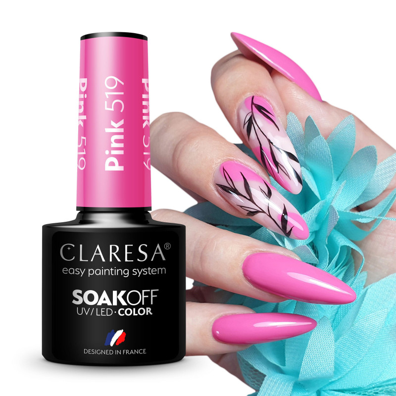 Цветной гель-лак, Claresa PINK № 519, 5 ml
