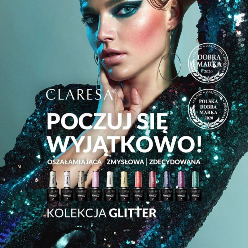 Цветной гель-лак Claresa Glitter № 15, 5 ml