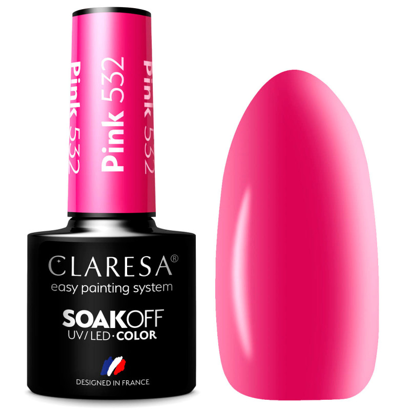 Цветной гель-лак, Claresa PINK № 532, 5 ml
