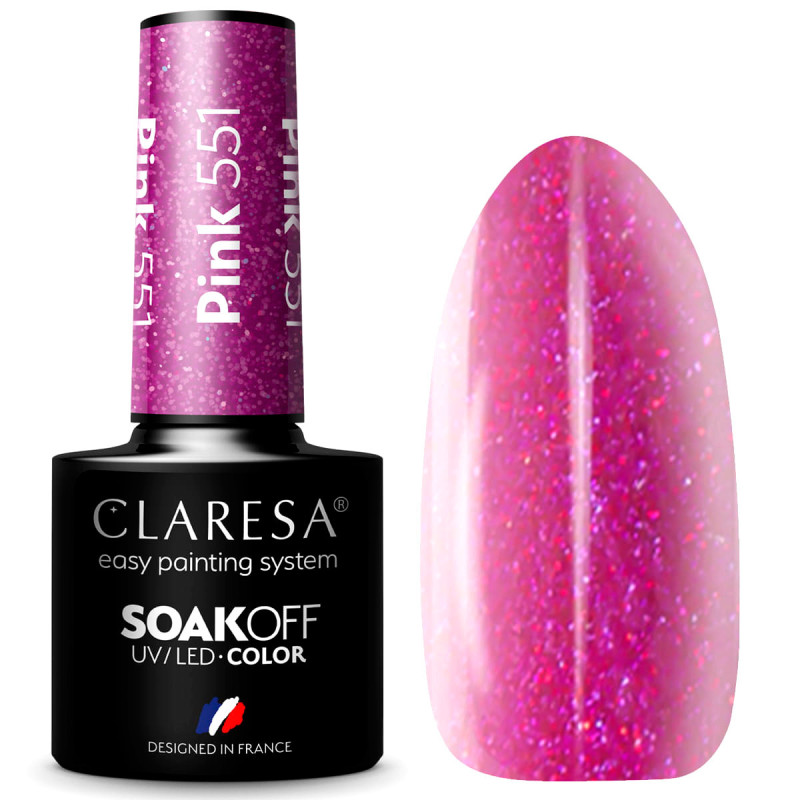 Цветной гель-лак, Claresa PINK № 551, 5 ml