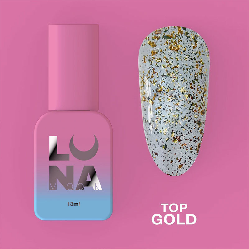 Geelilakan päällyslakka – Lunamoon Top Gold – 13 ml