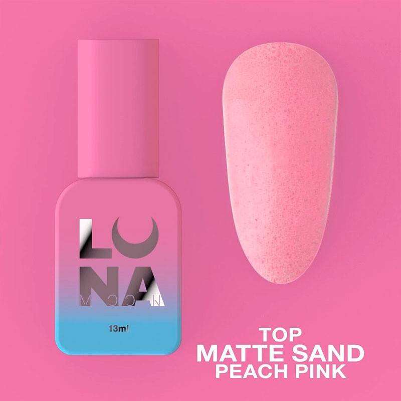 Матовый топ без липкого слоя – Lunamoon Top Matte Sand Peach Pink – 13 мл