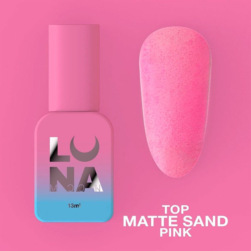 Matte top coat no-wipe – Lunamoon Top Matte Sand Pink – 13 ml