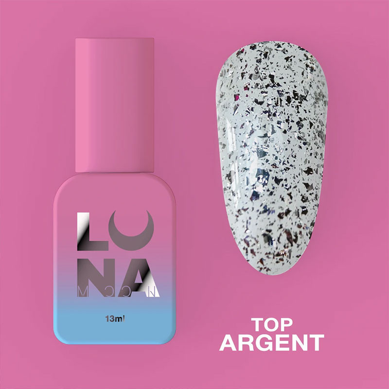 Päällyslakka (ilman tahmaisuutta) – Lunamoon Argent – 13 ml