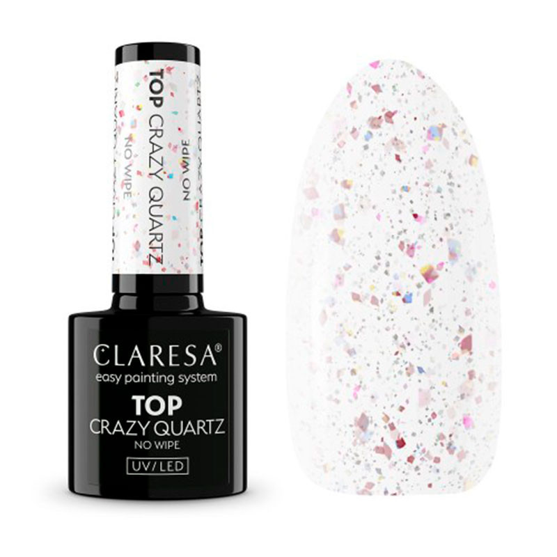 Päällyslakka Claresa Top Crazy Quartz  (ei tahmaista kerrosta) - 5 g