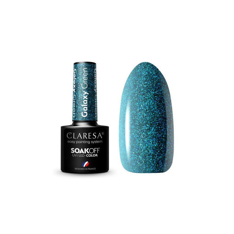 Цветной гель-лак Claresa Galaxy Green, 5 ml