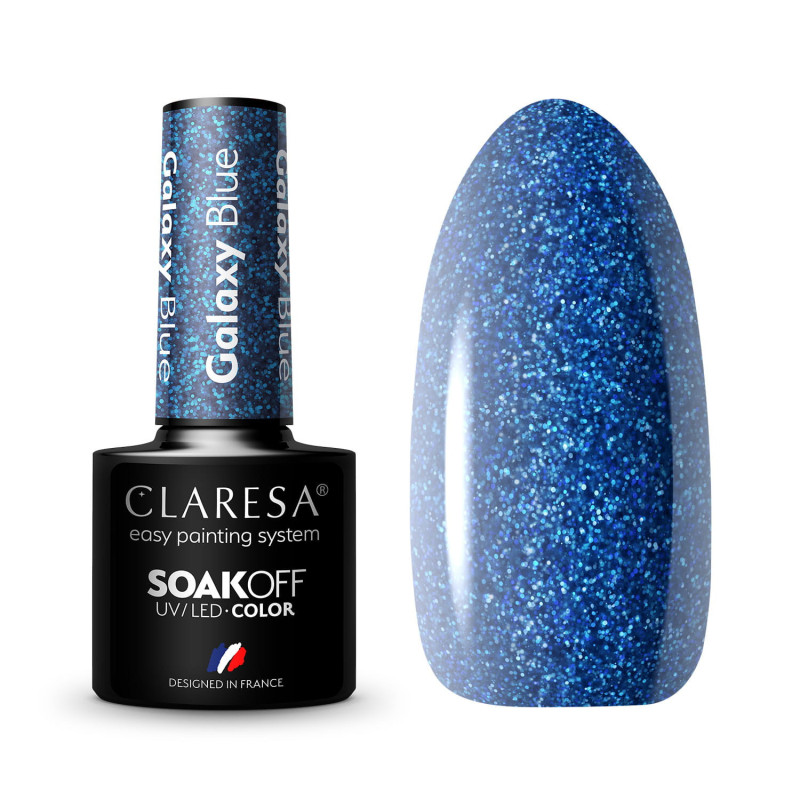Цветной гель-лак Claresa Galaxy Blue, 5 ml