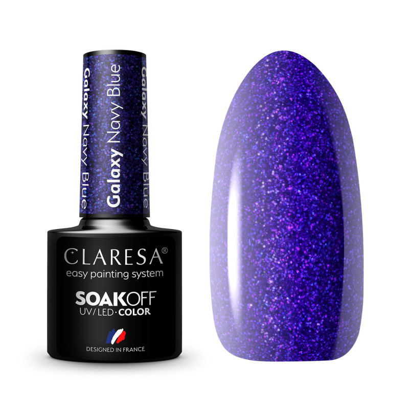Цветной гель-лак Claresa Galaxy Navy Blue, 5 ml