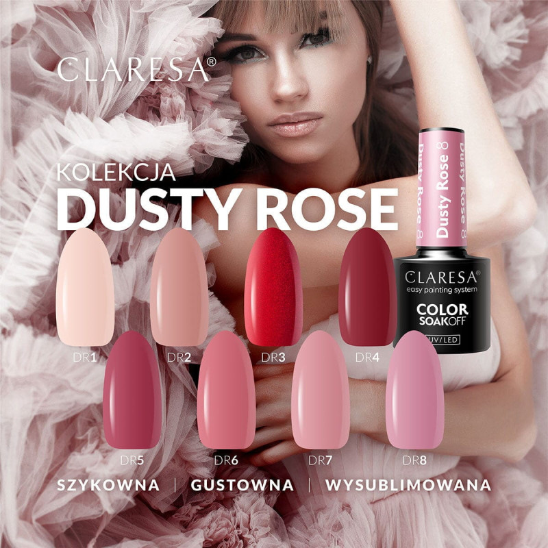 Цветной гель-лак Claresa Dusty Rose № 2, 5 ml