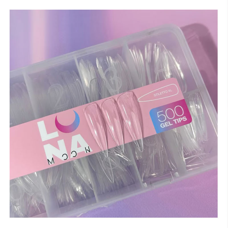 Гелевые типсы – LunaMoon Stiletto XL – 500 шт