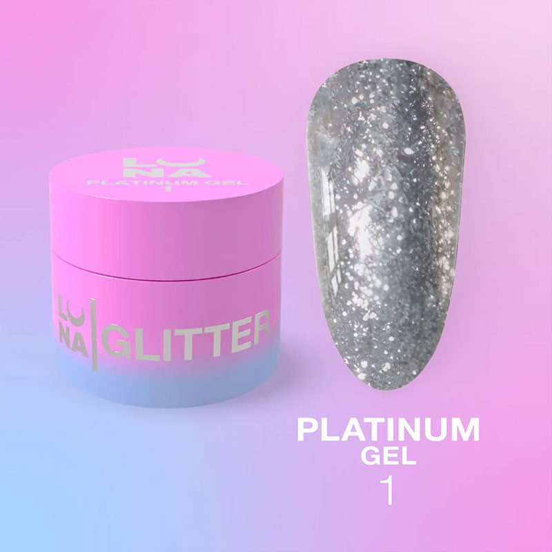Гель-краска для ногтей – LUNAMOON Platinum Gel Nr 1 – 5 ml