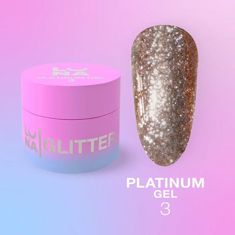 Гель-краска для ногтей – LUNAMOON Platinum Gel Nr 3 – 5 ml