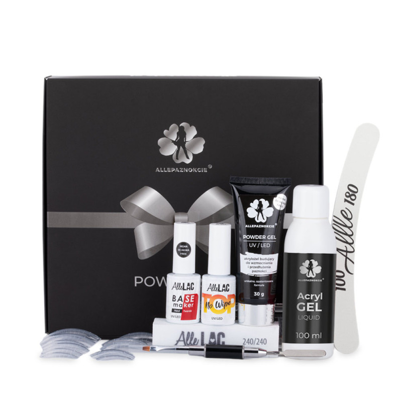 Набор для наращивания ногтей акригелем Allepaznokcie Powder Gel Box