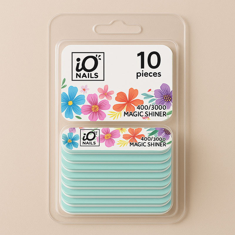 Kynsien kiillotusviilat - iO Nails Magic Shiner 400/3000 grit - 10 kpl pakkaus