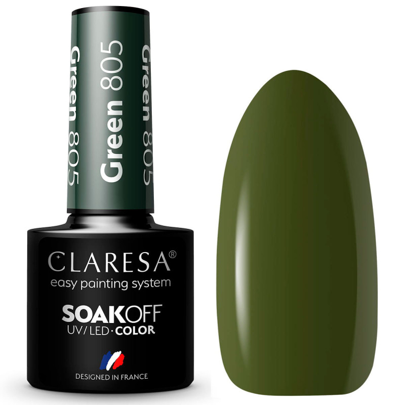 Цветной гель-лак Claresa Green № 805, 5 ml