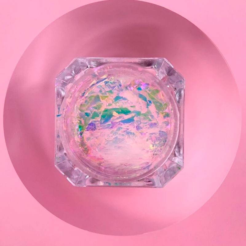 Setti kuivista kynsien glittereistä Lunamoon Broken Glass - 6 kpl