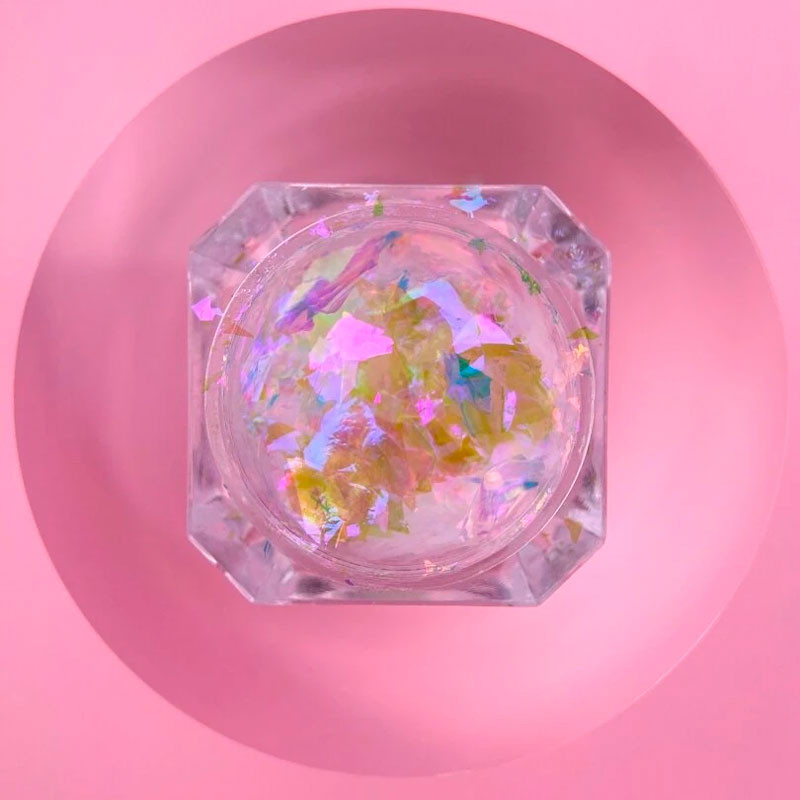 Setti kuivista kynsien glittereistä Lunamoon Broken Glass - 6 kpl