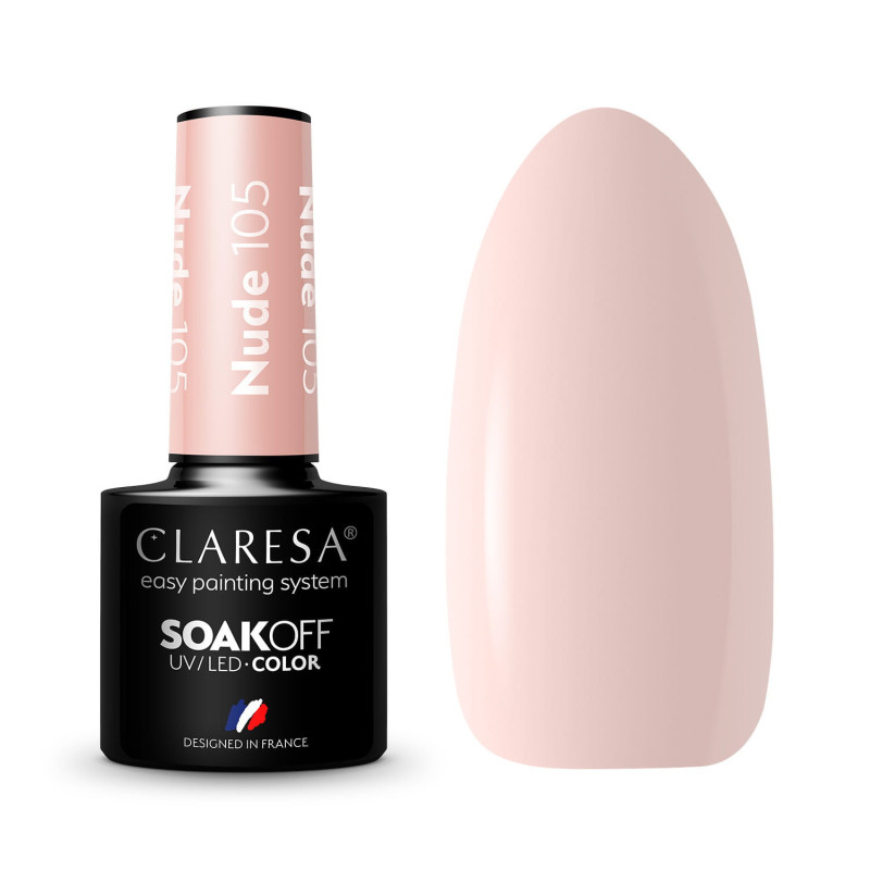 Цветной гель-лак Claresa Nude № 105, 5 ml