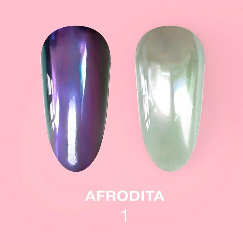 Set of Nail Rubbing Powders Lunamoon Afrodita - 6 pcs