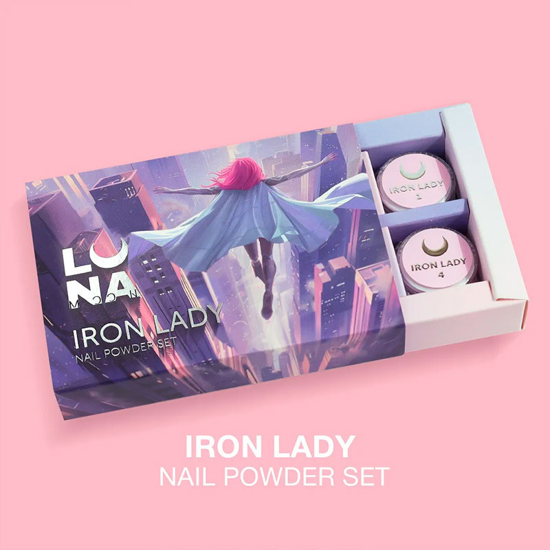 Комплект втирок для ногтей Lunamoon Iron Lady - 6 шт