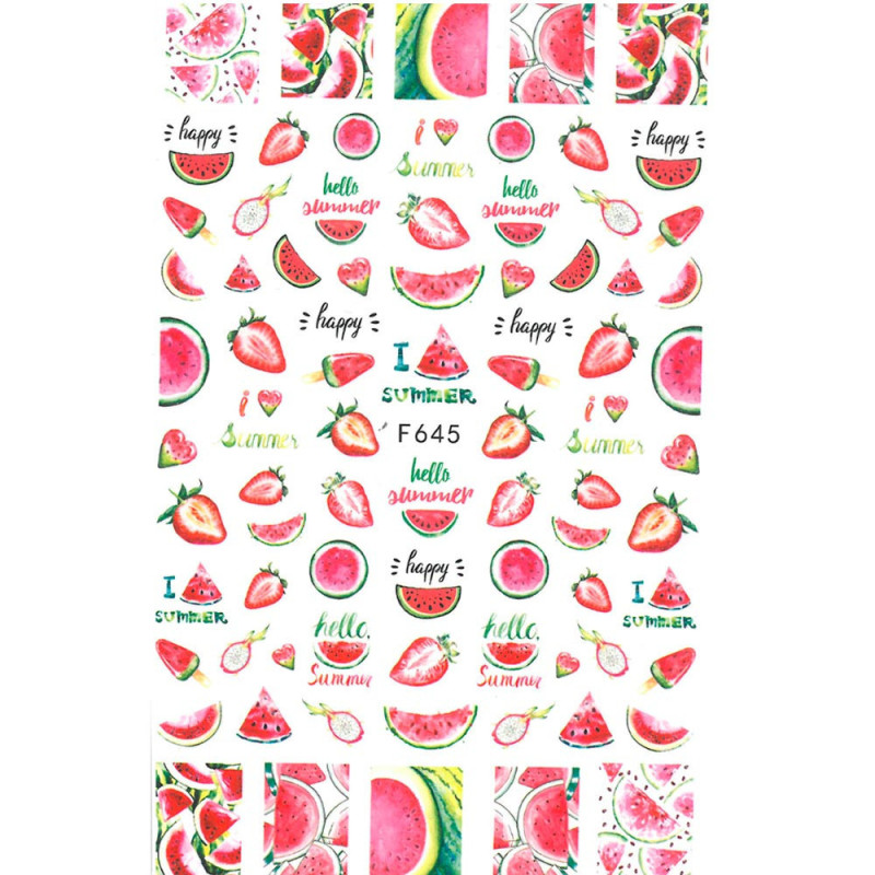 Thin Self-Adhesive Nail Stickers – Fruits – F645