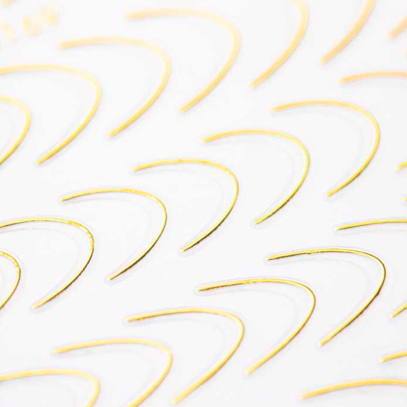 Self-adhesive French tip stickers – STZ-CS169 – Golden – 48 pcs