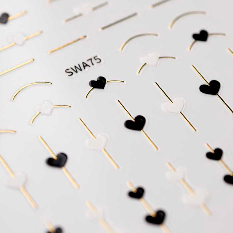 Self-adhesive nail stickers – Hearts – SWA75