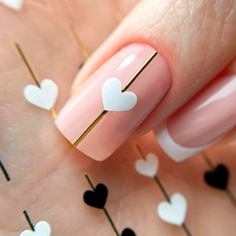 Self-adhesive nail stickers – Hearts – SWA75