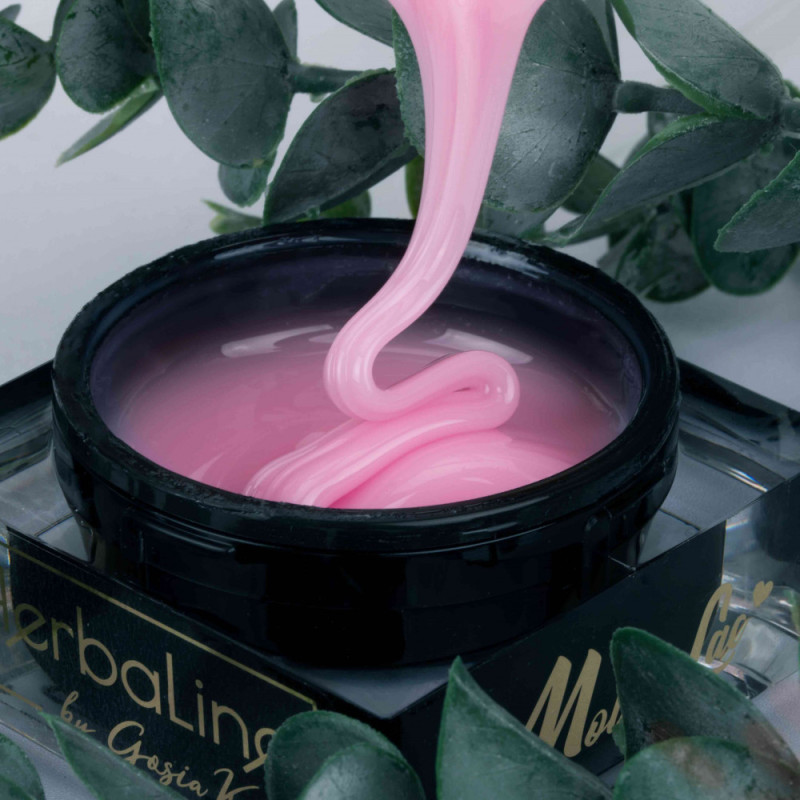 Builder Gel – MollyLac HerbaLine Sugar Pink by Gosia Kruś HEMA/Di-HEMA Free – 15 g