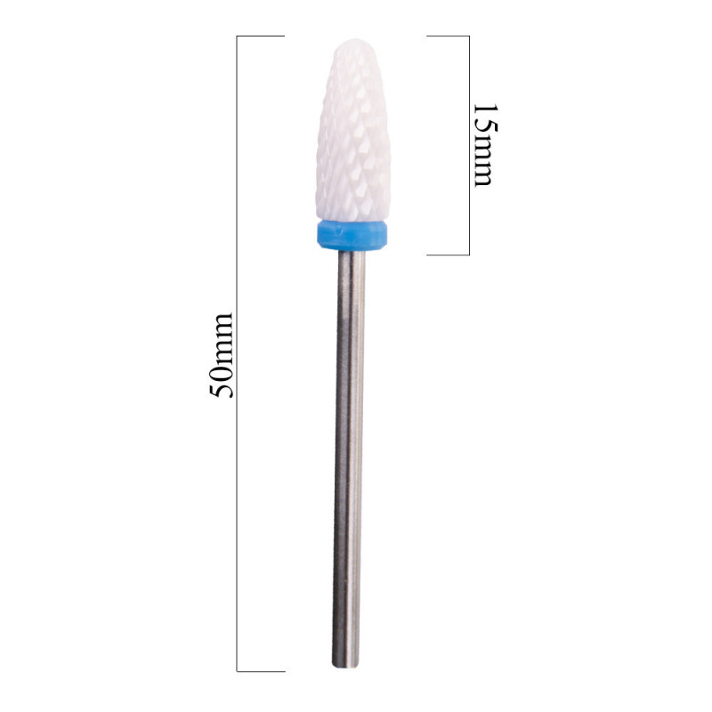 Ceramic Nail Bit – Blue, Tirch Cylinder