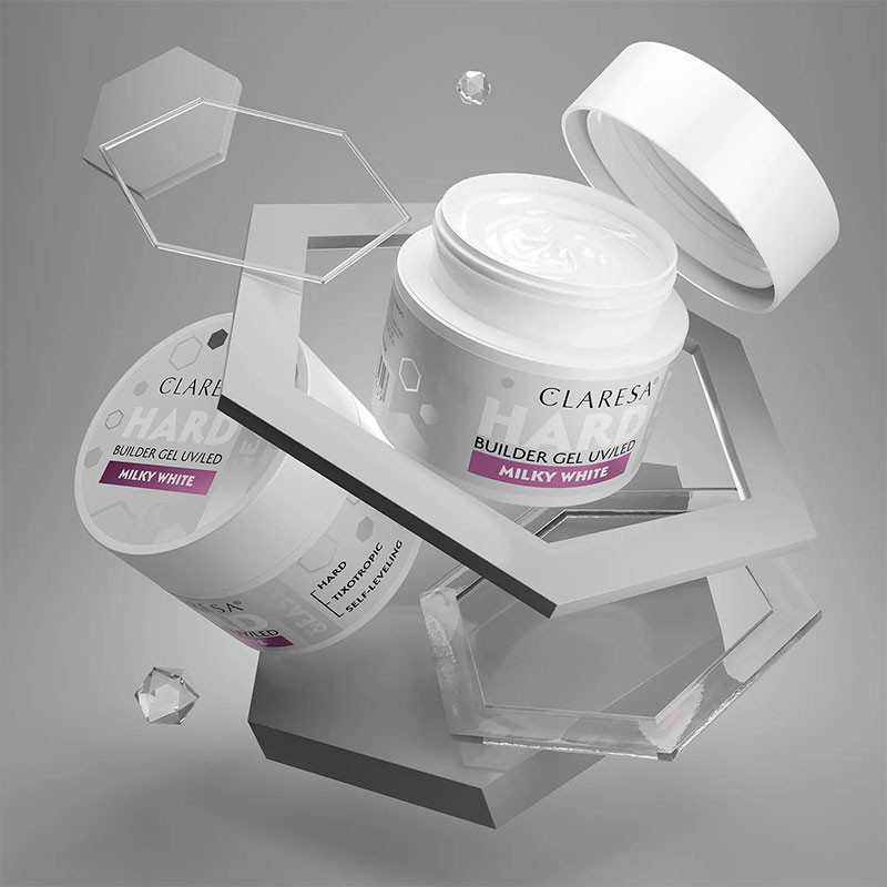 Builder Gel Claresa HARD&EASY, Milky White - 45 g