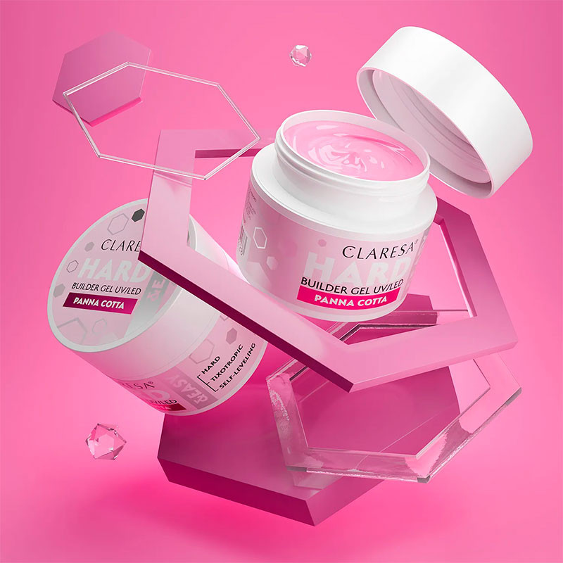 Rakennusgeeli Claresa HARD&EASY, Panna Cota - 12 g