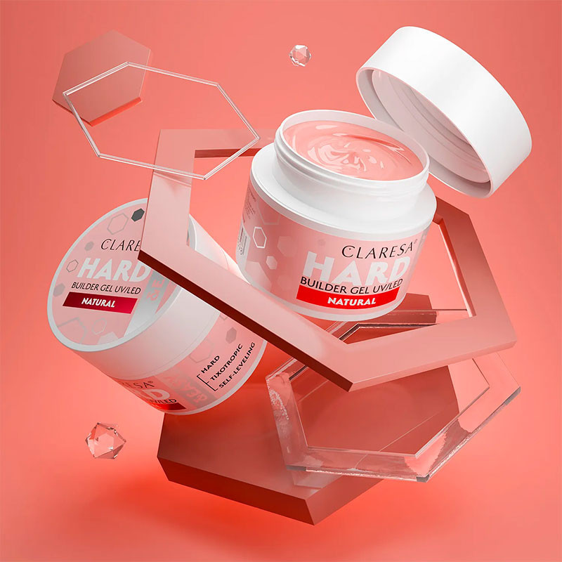 Гель для наращивания Claresa HARD&EASY, Natural - 12 г