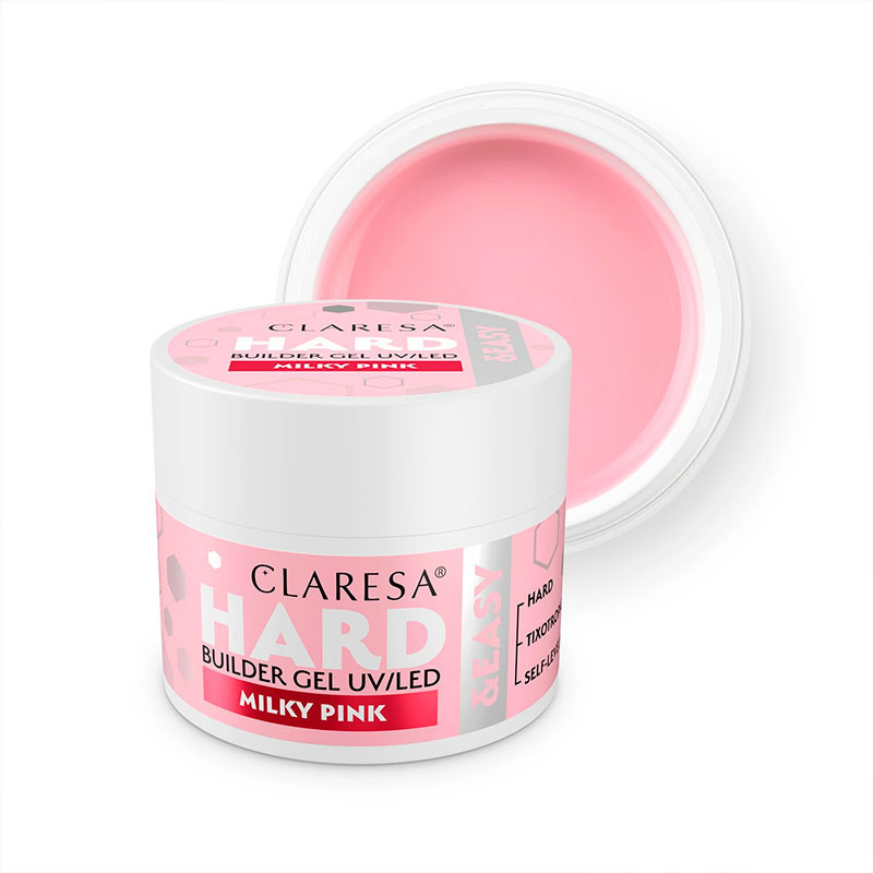 Гель для наращивания Claresa HARD&EASY, Milky Pink  - 12 г