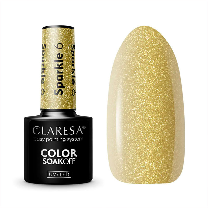 Цветной гель-лак Claresa Sparkle № 6, 5 ml