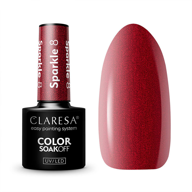 Цветной гель-лак Claresa Sparkle № 8, 5 ml