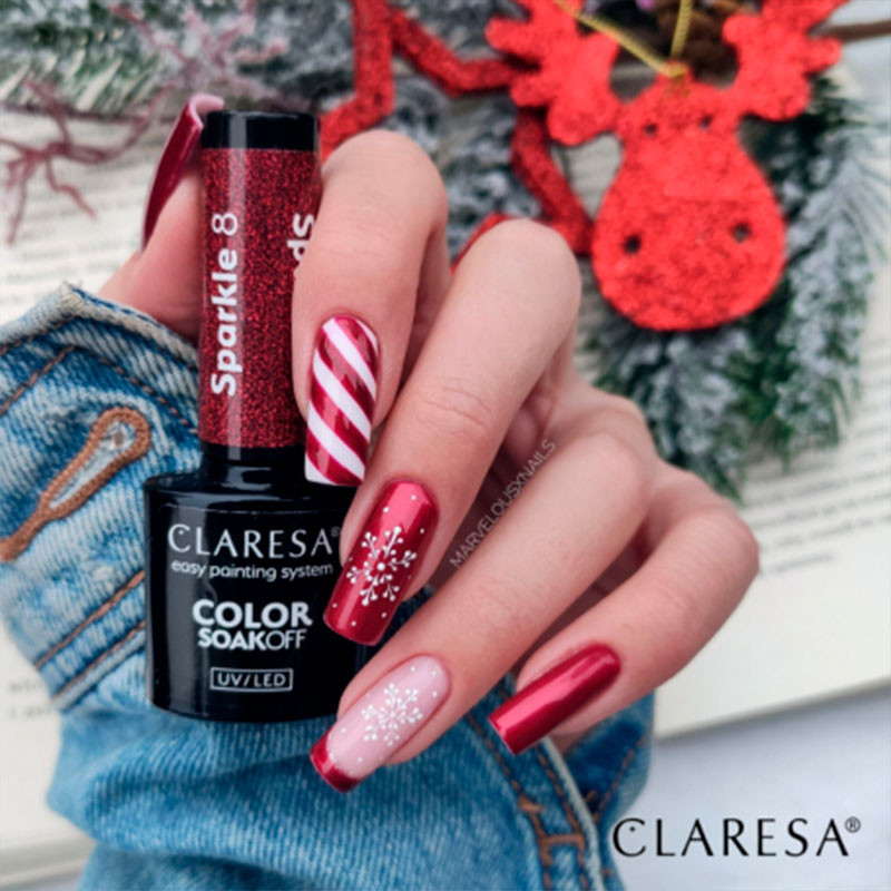 Цветной гель-лак Claresa Sparkle № 8, 5 ml