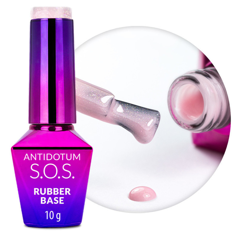 Rubber Base - S.O.S. Antidotum Molly Nails - Sparkling Mousse - 10g