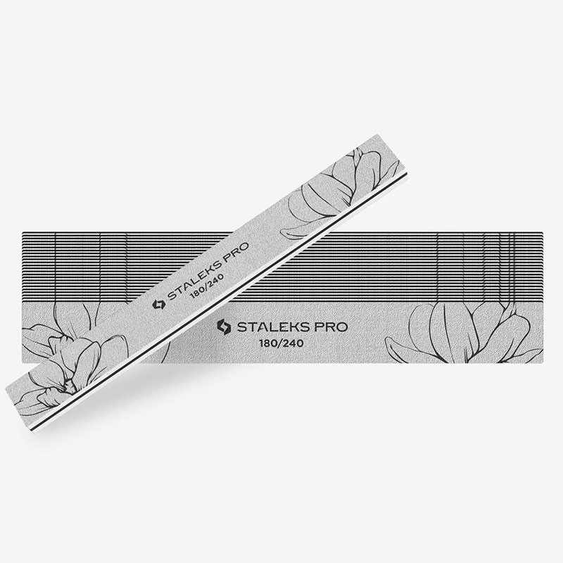Straight Mineral Nail File Staleks EXPERT 20 180/240 grit (25 pcs)